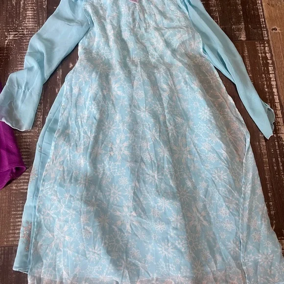 Frozen Elsa Light Blue Sparkle Dress + Anna Purple Vest - Picture 6 of 6